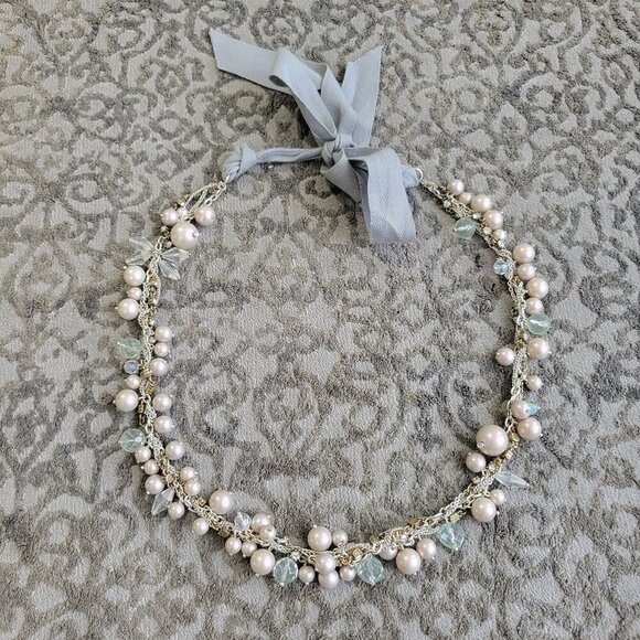 Carolee Jewelry - Carolee Beaded Necklace with Irridescent, Pearl and Rhinestone Beads